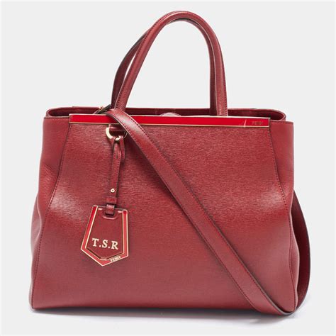 fendi 2jours medium red|Fendi 2Jours Medium Tote .